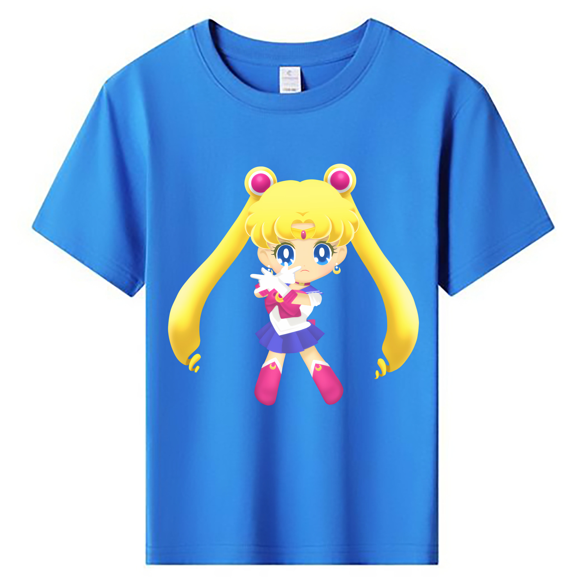 （画像用） 美少女戦士セーラームーン 月野 うさぎ つきの うさぎ Sailor Moon Tsukino Usagi 綿100％キッズTシャツ（フロントプリント）
